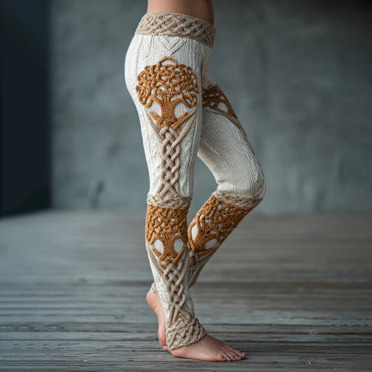 Retro 3D Printed Casual Leggings